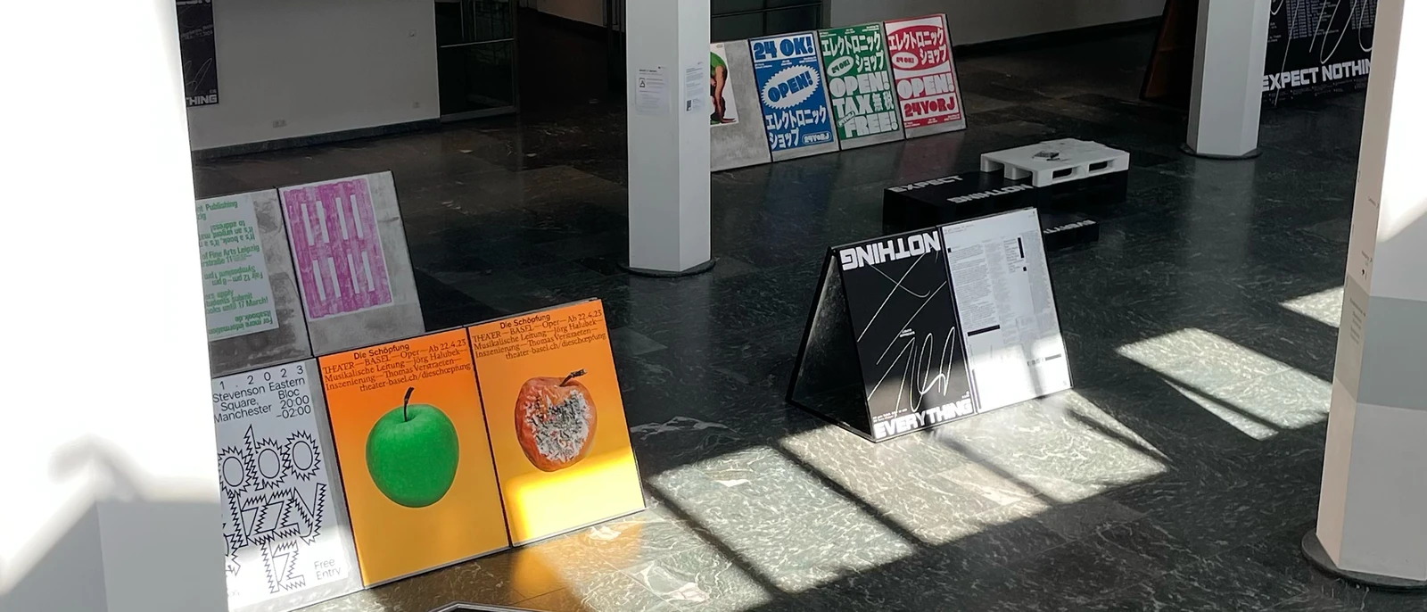 Echo poster displayed with other posters.
